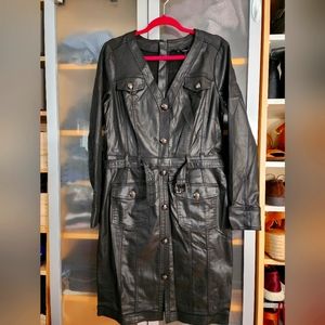 White House Black Market Black Vneck Dress